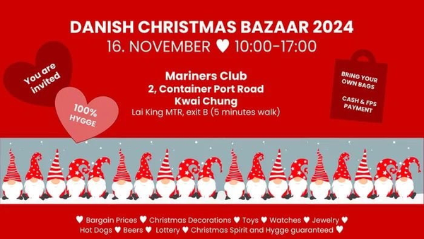 Danish Christmas Bazar on Saturday Nov. 16th.