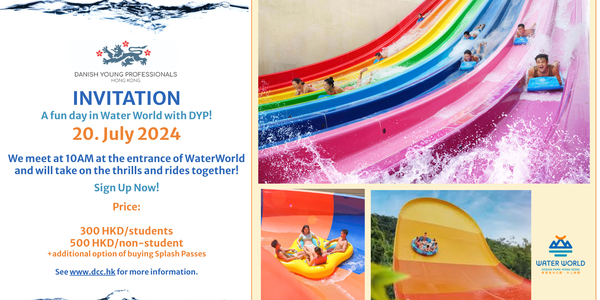 Danish Young Professionals invitation Water World July 20.